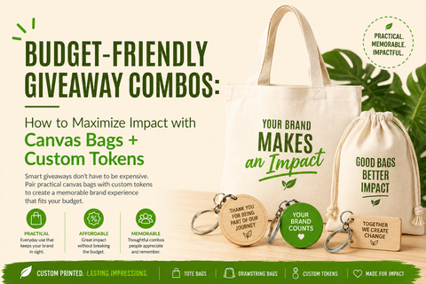 Budget-Friendly Giveaway Combos: How to Maximize Impact with Canvas Bags + Custom Tokens