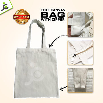 Canvas Tote Bag With Zipper (10pcs) - Manufacturer in Philippines – JC  Canvas PH